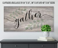 Gather - Canvas Wall Art - Stretched on a Heavy Wood Frame - Ready to Hang - Perfect Dining and Living Room Decor - Makes a Great Housewarming Gift Under $50