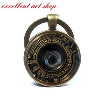 Vintage Camera Lens Keychain, Fine Art Keyring, Camera Lens Photo Key Ring Pendant Gift