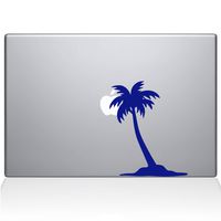 The Decal Guru Palm Tree Decal Vinyl Sticker, 12" MacBook, Dark Blue (2304-MAC-12M-DB)
