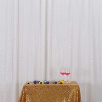 Eternal Beauty White Sequin Wedding Backdrop Photography Background Party Curtain, 6Ft X 8Ft