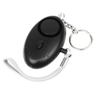 BIG HOUSE Safesound Personal Alarm Keychain, 130dB Personal Safety Alarms for Women Self Defense, Personal Portable Security Alarms with LED Lights (Batteries Included) - Black