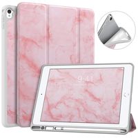MoKo Case Fit iPad Pro 9.7 with Apple Pencil Holder - Slim Lightweight Smart Shell Stand Cover Case, Auto Wake / Sleep for iPad Pro 9.7 - Pink Marble