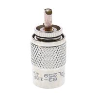 Amphenol 083-1SP-1050 UHF Straight Solder Plug RF Connector for RG-8, Male