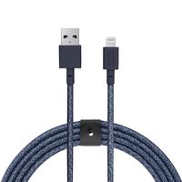 NATIVE UNION Belt Cable XL USB-A to Lightning - 10ft Ultra-Strong Reinforced Cable [Apple MFi Certified] for iPhone/iPad (Indigo)