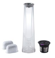 K2.0 Water Filter Replacement Starter Kit for Keurig 2.0 with 2 Charcoal Water Filter Cartridges, 1 Water Filter Assembly and 1 Reusable K Cup
