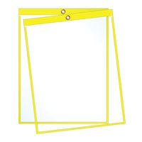 Job Ticket Holders - 9"x12" - Pack of 30 (Yellow) Top-Loading with Eyelet for Hanging