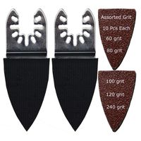 XXGO 52 Pcs Finger Oscillating Multi Tool Sanding Pads Accessories Kits Compatible with Bosch, Chicago, Craftsman, Dewalt, Dremel, Fein, Harbor Freight, Makita, Milwaukee, Porter Cable, Ridgid XG3052