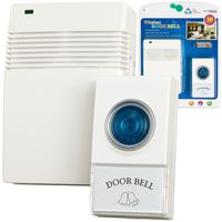 LanLan 72-20488 Wireless Remote Control Doorbell with 10 Different Chimes