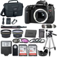 Canon EOS Digital Rebel T6s 24.2MP SLR Digital Camera (Body Only) with 2pc SanDisk 32GB Memory Cards + Accessory Kit