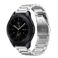 Fintie Band for Galaxy Watch 42mm/Galaxy Watch Active/Active2, 20mm Stainless Steel Metal Replacement Bracelet Strap Wrist Bands for Samsung Gear Sport/Gear S2 Classic Smartwatch, Silver