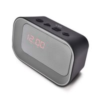 Omnigates Aeon Soli Bluetooth Speaker with Alarm Clock, IPX5 Water Resistant, Micro SD, Indoor and Outdoor, Desk, Table, Kitchen, Hands Free Call
