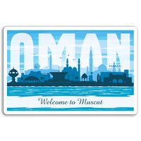 2 x 10cm Oman Muscat Vinyl Stickers - Cool Travel Sticker Laptop Luggage #17318 (10cm Wide)