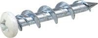Hillman 42007 WALLDOG Screw & Anchor in One White Pan Head Phillips, 3/16" x 1-1/4", 20 Pieces