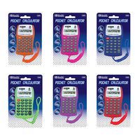 Bazic 8-Digit Pocket Size Calculator with Neck String (Case of 144)