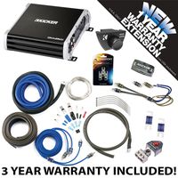 Kicker 43DXA2501 Car Audio Sub Amp DXA250.1 with Remote & 8 GA Amplifier Accessory Kit - 3 Year Warranty!