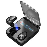 Bluetooth Earbuds Wireless Headphones, Bluetooth 5.0 Headphone 3D Stereo Sound, Wireless Earbuds Dual Built-in Mic Auto Pairing Cordless Earbuds with LED Display Charging Case