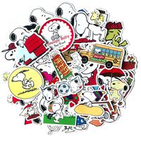 Dog Snoopy Laptop Stickers Vinyl - 50 Pack Cute Decals Waterproof Suitable for Water Bottle Car Motorcycle Bicycle Bumper Skateboard Helmet Luggage Phone Case DIY Decoration Gift [No-Duplicate]