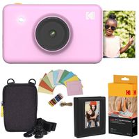 Kodak Mini Shot Instant Camera (Pink) Deluxe Bundle + Paper (20 Sheets) + Deluxe Case + Photo Album + Hanging Frames