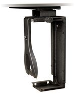 3M Under-desk Computer Tower CPU Holder, Width Adjust from 3.5" to 9.3", Height Adjust from 12.5" to 22.5" to Fit Most CPU's up to 50 lbs, 360⁰ Swivel, Steel Construction, 17" Track, Black, (CS200MB)