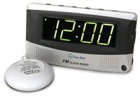 Sonic Alert Sonic Bomb Extra-Loud FM Radio Alarm Clock with Bed Super Shaker for Heavy Sleepers, Teenagers, People with Hearing Loss, Seniors, and The Deaf - Sonic Boom SBR350SS