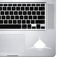 StickAny Palm Series Nice Great White Shark Sticker for MacBook Pro, Chromebook, and Laptops (White)