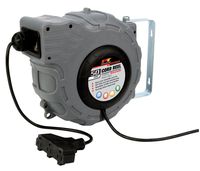Performance Tool W2273 50ft 16 Gauge, Retractable Cord Reel with Guided Return - Install  On Ceiling, Wall, Floor, or Workbench