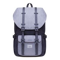 KAUKKO Laptop Outdoor Backpack Travel Hiking Camping Rucksack Casual College Daypack Fits 15" (Black Grey)
