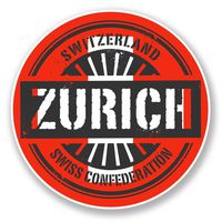 2 x 10cm/100mm Zurich Switzerland Vinyl SELF ADHESIVE STICKER Decal Laptop Travel Luggage Car iPad Sign Fun #6737