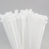 2500 Pack Heavy Duty 8 Inches (50lbs) Zip Cable Tie Down Strap Wire Uv White Clear Natural Nylon Wrap