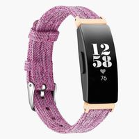 T-BLUER Compatible Fitbit Inspire/Inspire HR Band,Canvas Fabric Watch Band Replacement Bracelet Wristband Strap for Fitbit Inspire/Inspire HR Activity Fitness Tracker Accessories,Purple