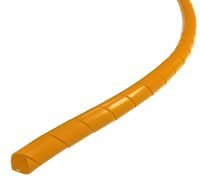 Electriduct 1/2" Spiral Cable Wrap Polyethylene Expandable Abrasion Protector Wire Sleeve - 50 Feet - Orange