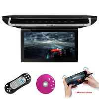 XTRONS 10 inch HD Digital TFT Monitor Car Roof Flip Down Overhead DVD Player Touch Panel Game Disc with HDMI Port Built-in DVD Drive (CR108HDS) (Grey)