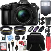 Panasonic LUMIX G85 4K Mirrorless Camera with 12-60mm Lens + Two-Pack BLC12 Spare Battery + Accessory Bundle