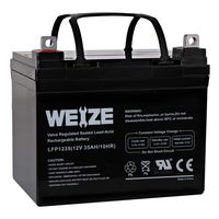 Weize 12V 35AH Battery Rechargeable SLA Deep Cycle AGM Replace 12 Volt 33AH 34AH 36AH 30AH, in Series 24V 36V 48V