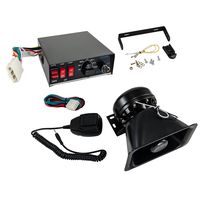 Hex Autoparts 100W 12V 8 Sound PA Horn Siren Loud Speaker Mic System Kit for Car Truck
