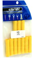 DNF 5 Pack 100% Copper Yellow 4 Gauge Vinyl Butt Connectors