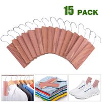 ACMETOP 15 Pack Cedar Hang Ups, 100% Natural Cedar Blocks for Clothes Storage, Aromatic Cedar Balls Hangers, Storage Accessories Closets & Drawers