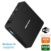 Z83-F Mini PC, Intel Atom x5-Z8350 Processor 4GB/64GB 1000Mbps LAN 2.4/5.8G Dual Band WiFi BT 4.0 with HDMI and VGA Ports, Fanless Computer