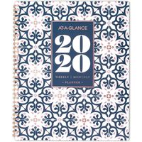 AT-A-GLANCE 2020 Weekly & Monthly Planner, 8-1/2" x 11", Large, Badge Geo (5282G-905)