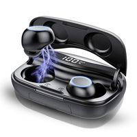 Wireless Earbuds, Ginsy Bluetooth 5.0 Headphones HiFi Bass Stereo Sweat Proof Earphones Noise Cancelling Built-in Mic in-Ear Sports Headset for Workout, Running, Gym