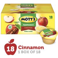 Mott's Cinnamon Applesauce, 4 Ounce Cup, 18 Count