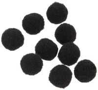 Pom Poms .25" 100/Pkg-Black