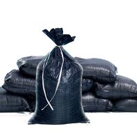 Sandbaggy Black Color Sandbags - Empty Poly Bags W/ 4000 HR UV Protection - Size: 14" x 26" - Flooding - Sand Bag (5 Bags)