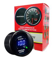 HOTSYSTEM Universal Electronic Air/Fuel Ratio Monitor Meter Gauge Blue Digital LED 2inches 52mm for Car Vehicle Automotive