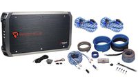 Rockville RXH-F5 1600W RMS 5 Channel Car Amplifier + Amp Kit+ 2 Free RCA Cables