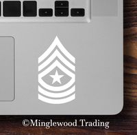 Minglewood Trading Black - 2X US Army E9 Sergeant Major Insignia 3" x 1.75" Vinyl Decal Stickers E-9 SGM Enlisted Rank- 20 Color Options