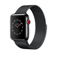 Apple Watch Series 3 38mm Space Black Stainless Steel Milanese Loop MR1H2LL/A (Renewed)