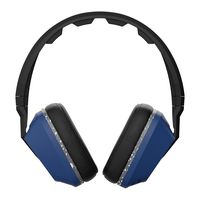 Skullcandy Crusher Headphones with Built-in Amplifier and Mic, Black Blue and Gray