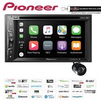 Pioneer AVH-1550NEX DVD Receiver with Carplay & Bluetooth with Backup Camera with Sound of Tri-State Lanyard Bundle