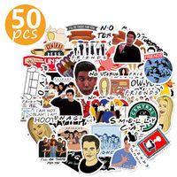 HAHII Friends TV Show Stickers for Water Bottles - Upgraded to 50 Pcs Premium Vinyl & Waterproof Laptop Stickers for Skateboard Luggage Computer Car Bumper Phone Motorcycle.(Series B)